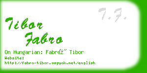 tibor fabro business card